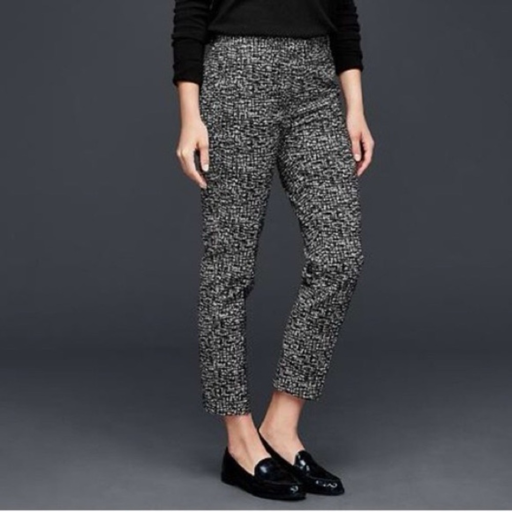 Gap Black and White cotton Pants